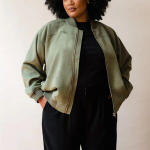 Able Chandler Olive Green Women's Bomber Jacket